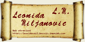 Leonida Miljanović vizit kartica